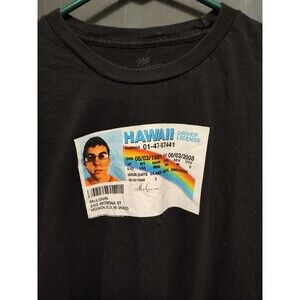 SUPERBAD McLovin Driver License T-SHIRT Mens Large Hawaii ID Comedy Movie Funny